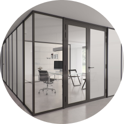 Smart glass automation system in Kochi, Kerala, India, controlled through a switch and a remote