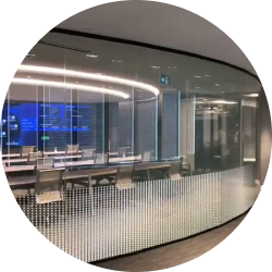 Aluminium framed smart glass doors installed in Kochi,Kerala,India for commercial space